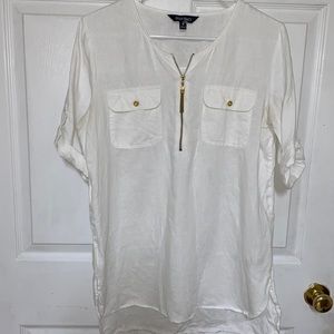 ELLEN TRACEY Linen Blouse